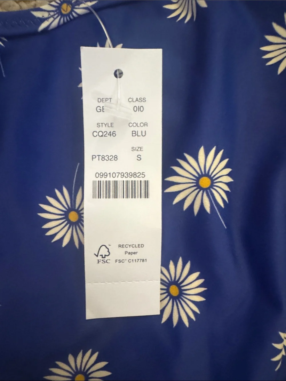 J. Crew Blue Daisy Tie-Side Bikini Bottoms